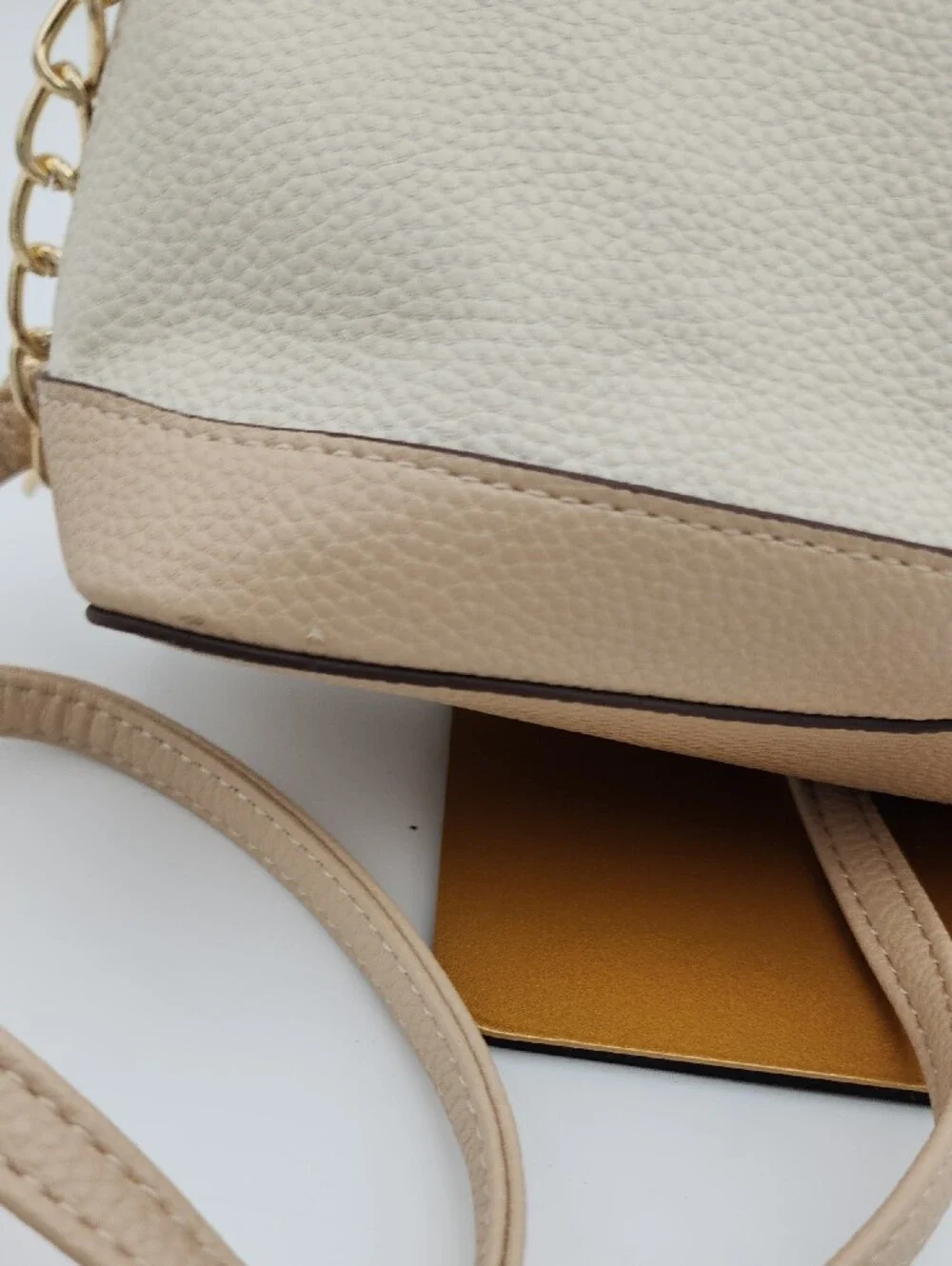 Nanette Lepore Cream and Beige Crossbody Bag